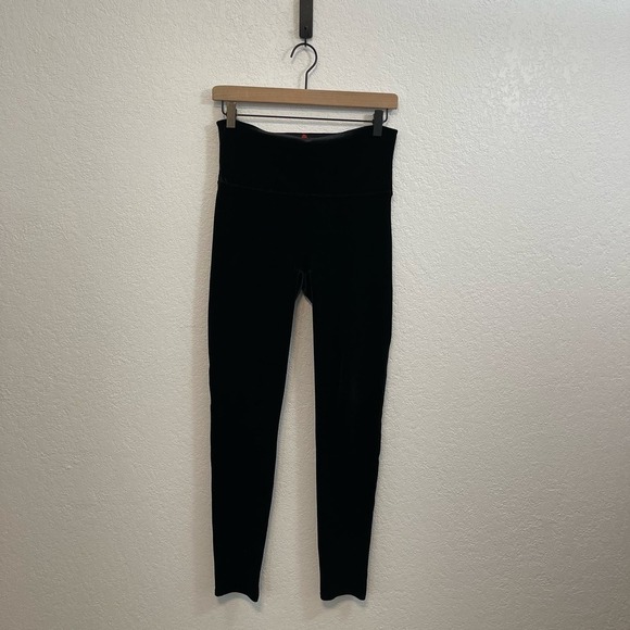 Spanx Velvet High Rise Slim Stretch Pull-On Shaping Leggings Black Large - Picture 8 of 14